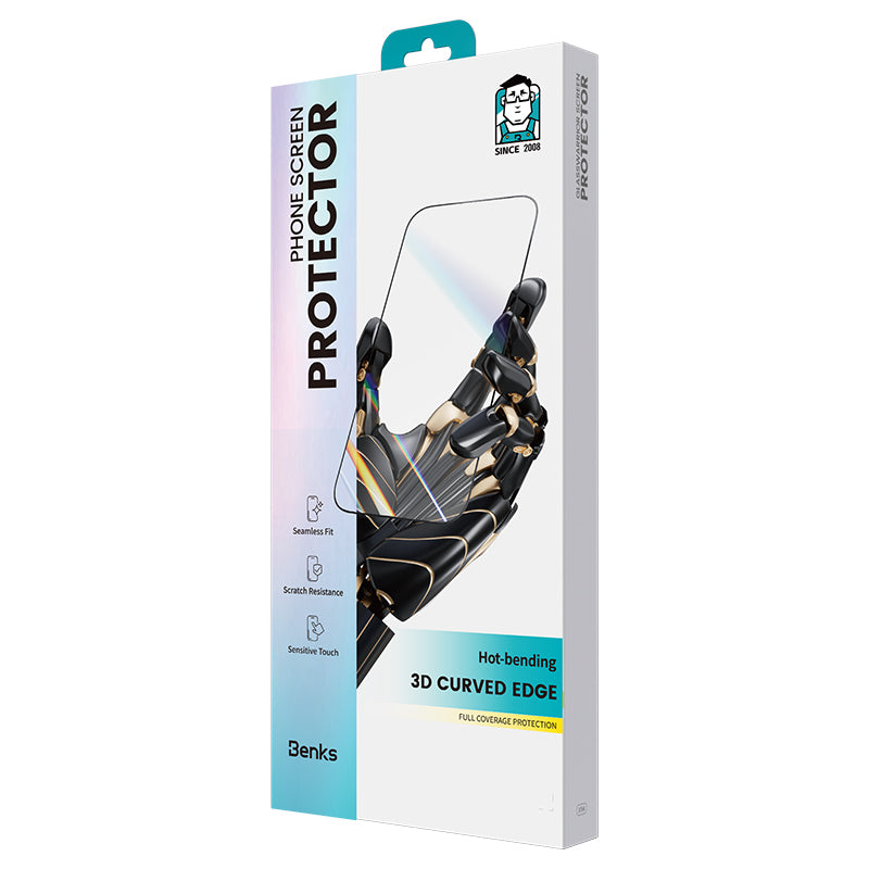 Benks Arc Shield iPhone 15 Pro Max 3D Eğimli HD Parmak İzi Dirençli Ekran Koruyucu Benks Arc Shield iPhone 15 Pro Max 3D Eğimli HD Parmak İzi Dirençli Ekran Koruyucu